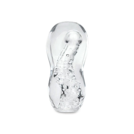 Zolo Gripz Wavy Squeezable Clear Stroker