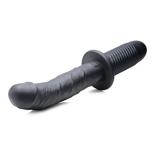 Ass Thumper The Large Real 10X Silicone Vibrating Thruster with Handle