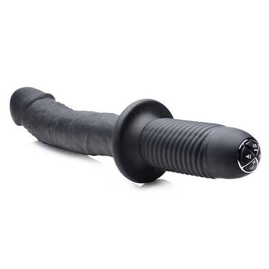 Ass Thumper The Large Real 10X Silicone Vibrating Thruster with Handle