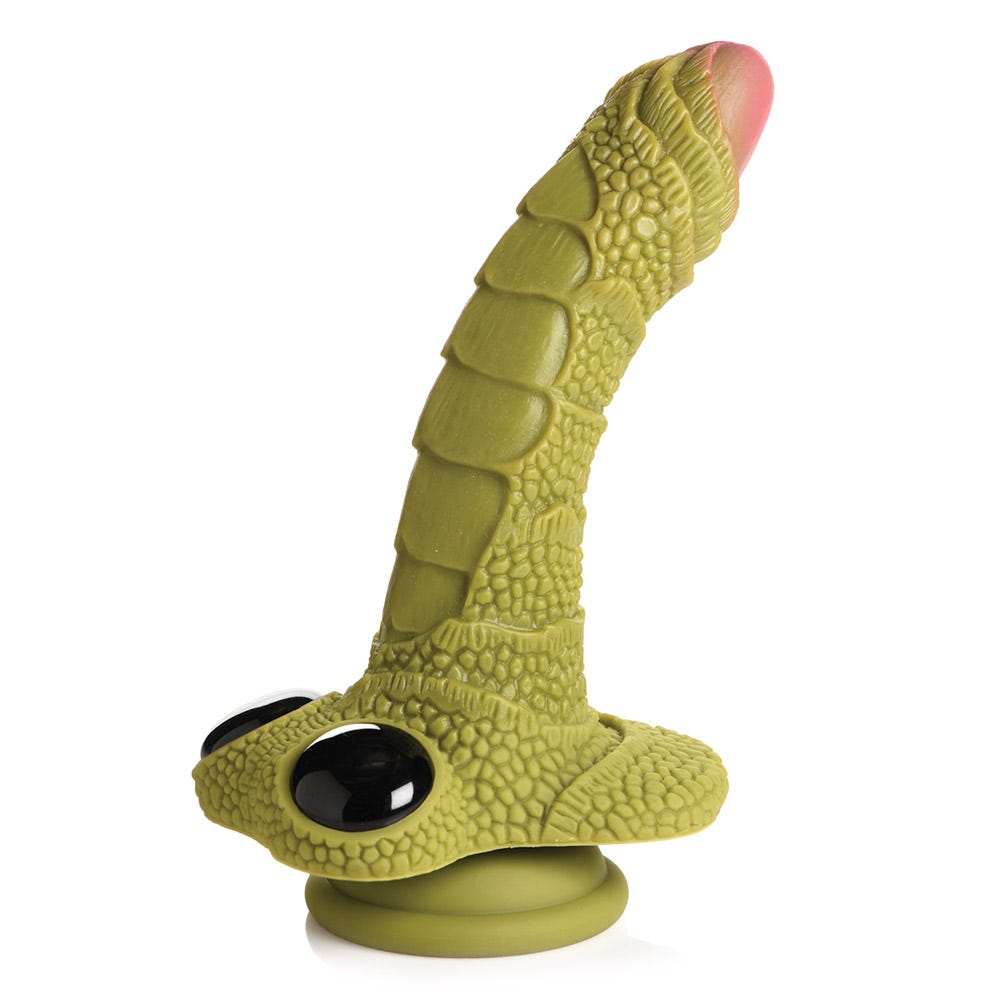 Creature Cocks Swamp Monster Green Scaly Silicone Dildo