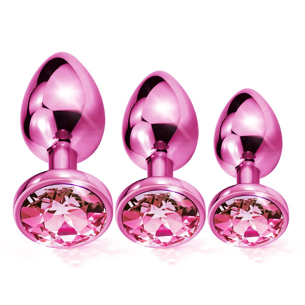 Nixie Metal Butt Plug Trainer Set - Pink