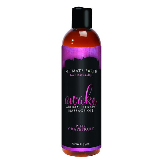 Intimate Earth Awake Pink Grapefruit Massage Oil 120mL