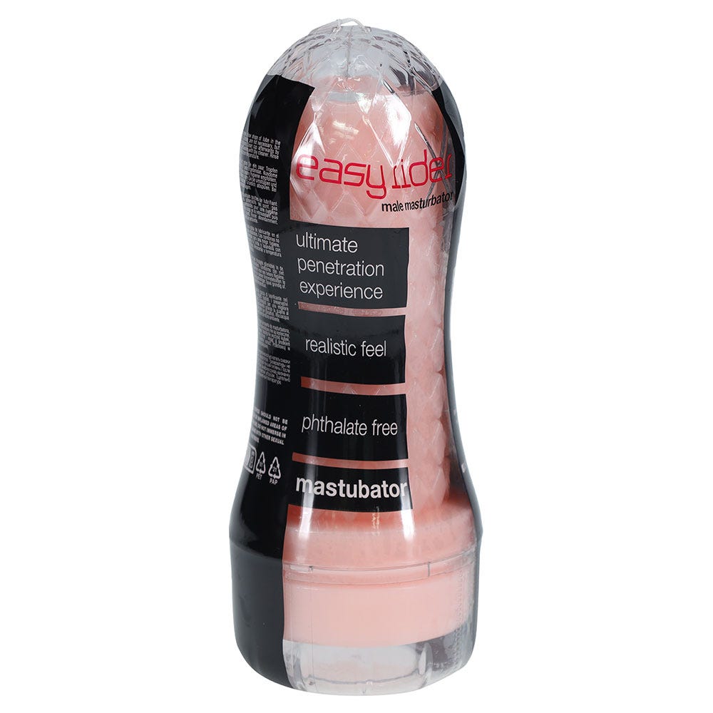 Easy Rider Clear Rounded Case Masturbator - Flesh