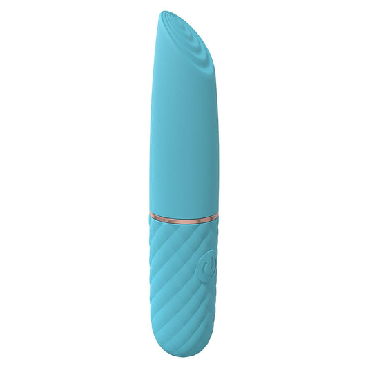 Shots Loveline Beso 10-Speed Rechargeable Mini Lipstick Vibrator - Blue