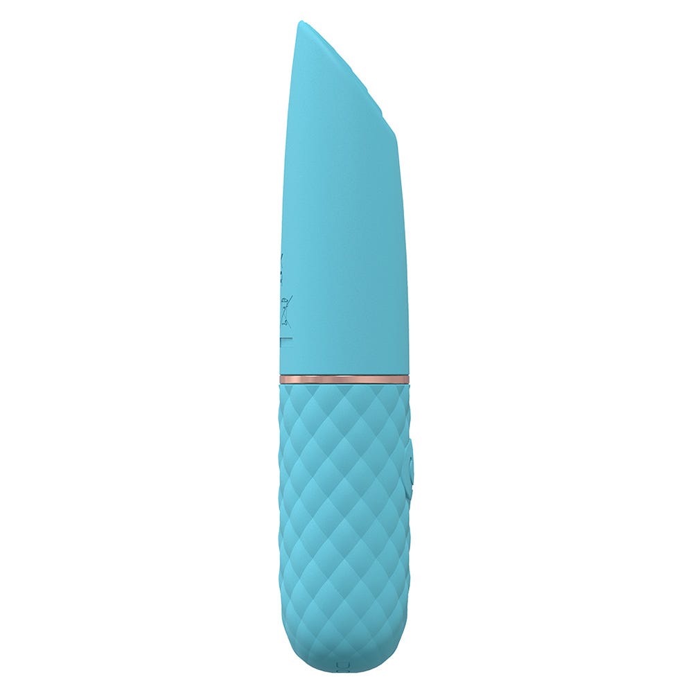 Shots Loveline Beso 10-Speed Rechargeable Mini Lipstick Vibrator - Blue