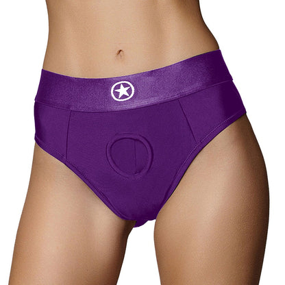 Ouch! Vibrating Strap-On Thong with Removable Rear Straps & Rechargeable Bullet