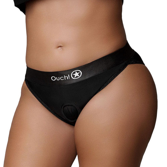 Ouch! Vibrating Strap-On Hipster with Rechargeable Bullet