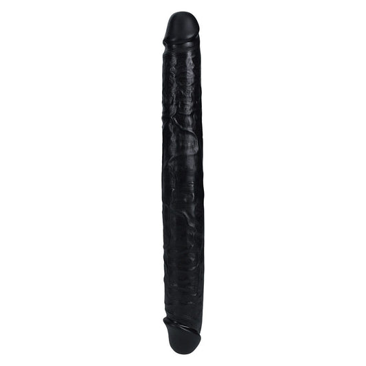 RealRock 14 Inch Straight Thick Realistic Double Dildo - Black