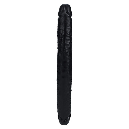 RealRock 14 Inch Straight Thick Realistic Double Dildo - Black