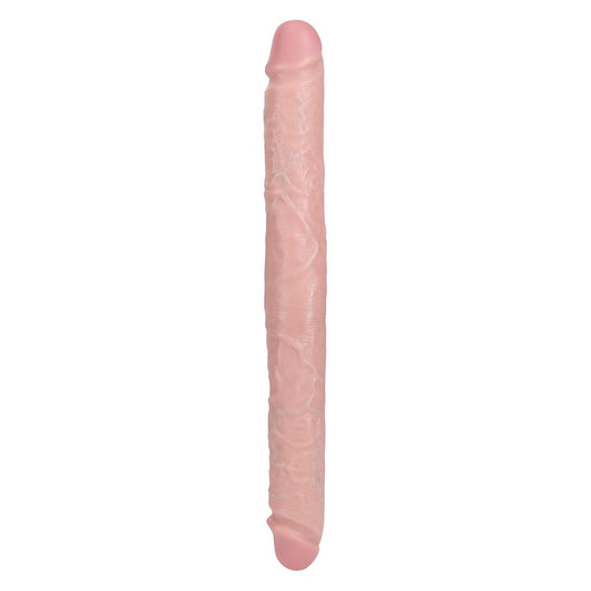 RealRock 16 Inch Straight Thick Realistic Double Dildo - Vanilla