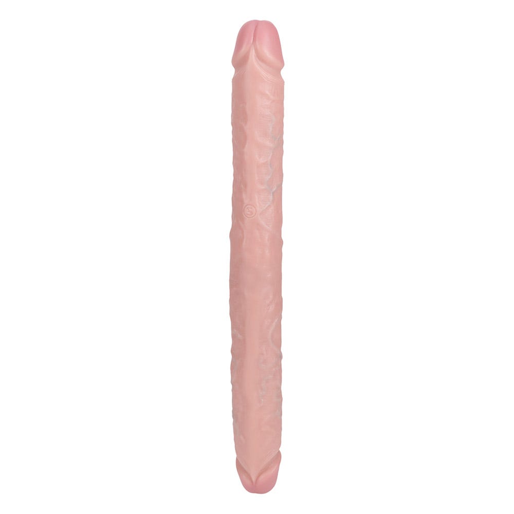 RealRock 16 Inch Straight Thick Realistic Double Dildo - Vanilla
