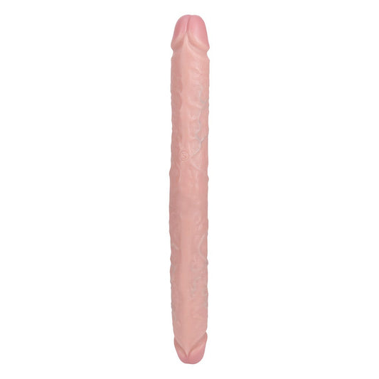 RealRock 16 Inch Straight Thick Realistic Double Dildo - Vanilla