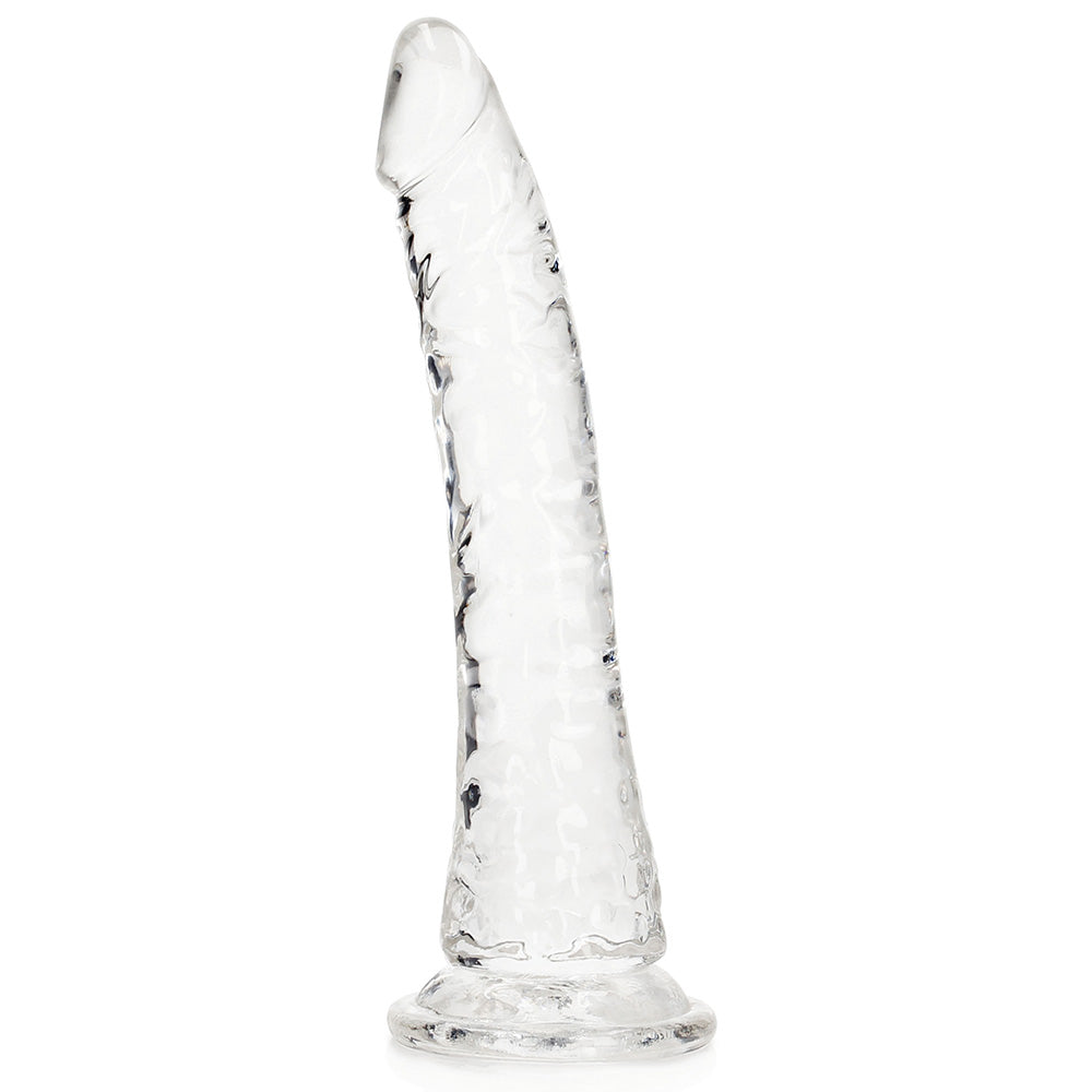 RealRock 7 Inch Crystal Clear Realistic Dildo with Balls & Suction Cup Base
