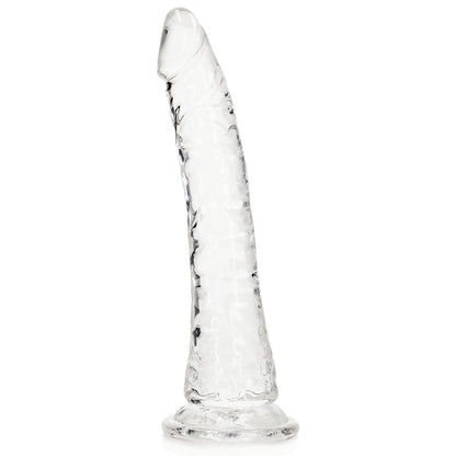RealRock 7 Inch Crystal Clear Realistic Dildo with Balls & Suction Cup Base