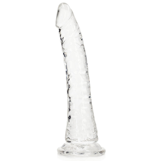 RealRock 7 Inch Crystal Clear Realistic Dildo with Balls & Suction Cup Base