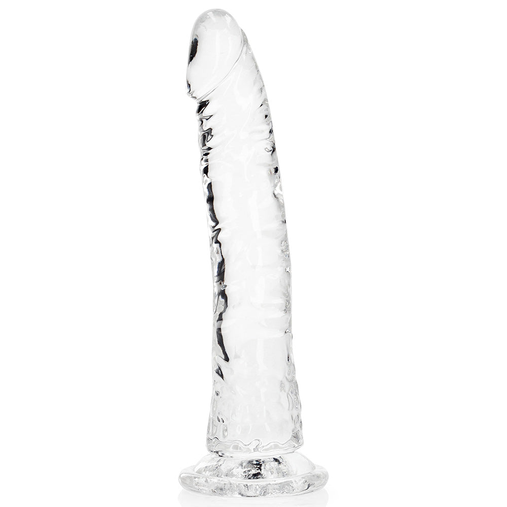 RealRock 8 Inch Crystal Clear Realistic Dildo with Suction Cup Base