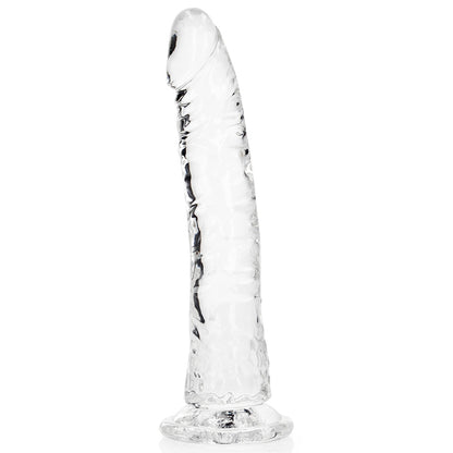 RealRock 8 Inch Crystal Clear Realistic Dildo with Suction Cup Base