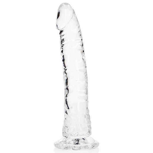 RealRock 8 Inch Crystal Clear Realistic Dildo with Suction Cup Base