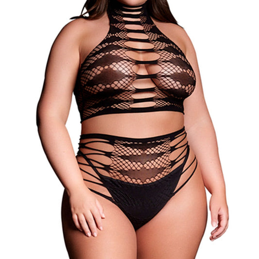 Le Desir Carpo Turtleneck Crop Top & Panty