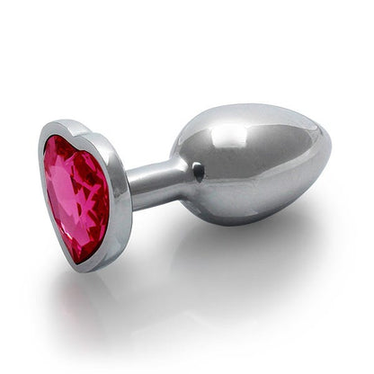 Ouch - Pink Heart Gem Metal Plug Small