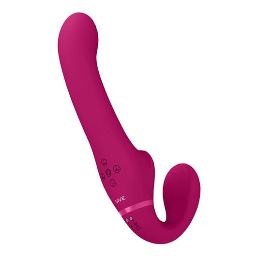Vive Ai Triple Action Dual Vibrating Airwave Tickler Strapless Strap-On