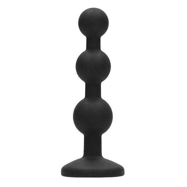 Ouch! Silicone Diamond Butt Plug with Tapered Beads