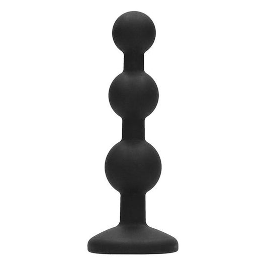 Ouch! Silicone Diamond Butt Plug with Tapered Beads