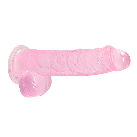 RealRock 6-inch Crystal Clear Dildo with Balls
