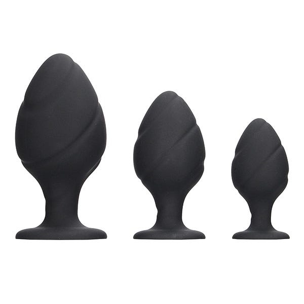 Ouch! Swirled Butt Plug Training Set