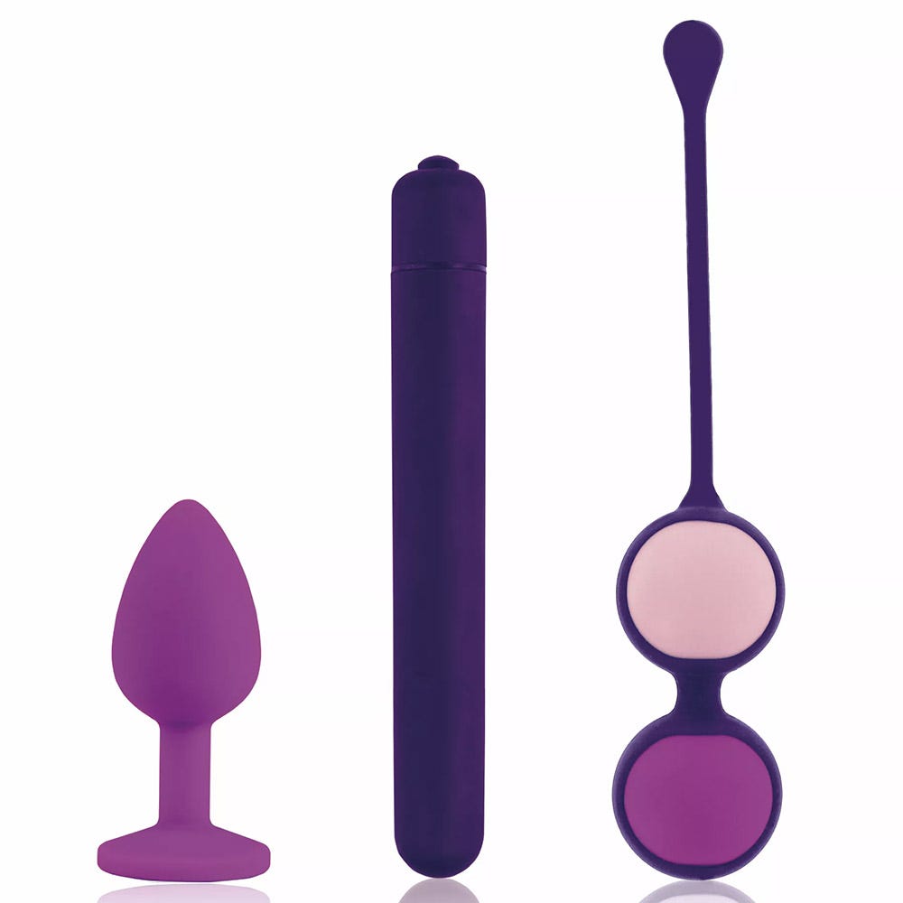 Rianne S First Vibe Kit with Booty Plug, Bullet & Kegel Ball Set