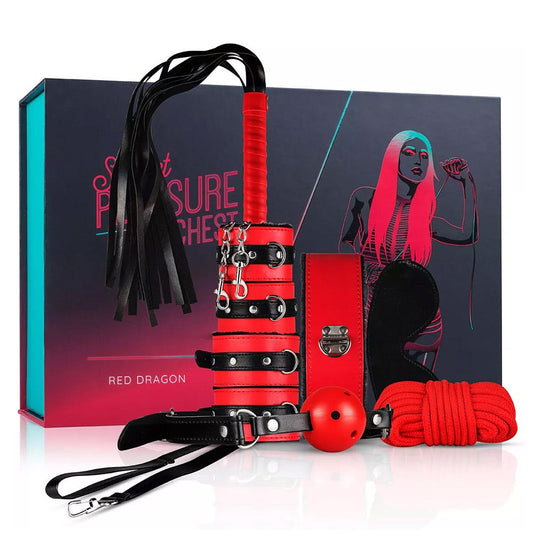 Secret Pleasure Chest Red Dragon Bondage Set
