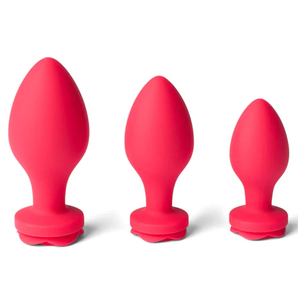 Secret Kisses Rosegasm 3-Piece Butt Plug Training Kit