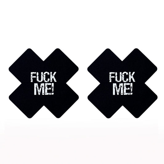 Lovetoy FUCK ME Cross Pattern Nipple Pasties - 2 Pack