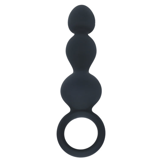 Shots LEVELZ Beaded Silicone Anal Probe with Loop Handle