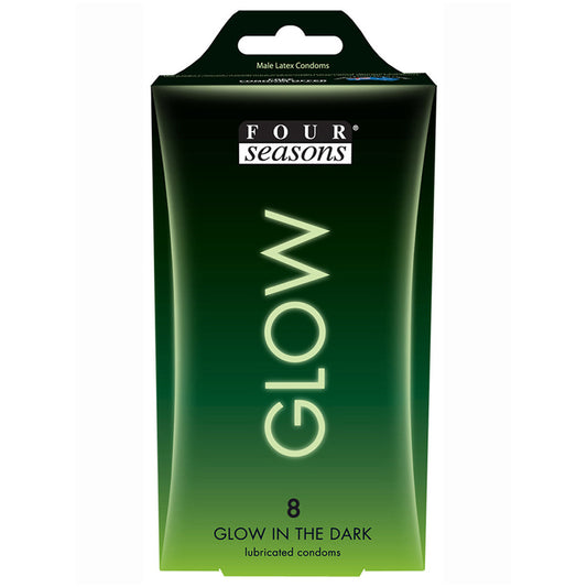 Four Seasons Glow in the Dark Lubricated Condoms 8 Pack