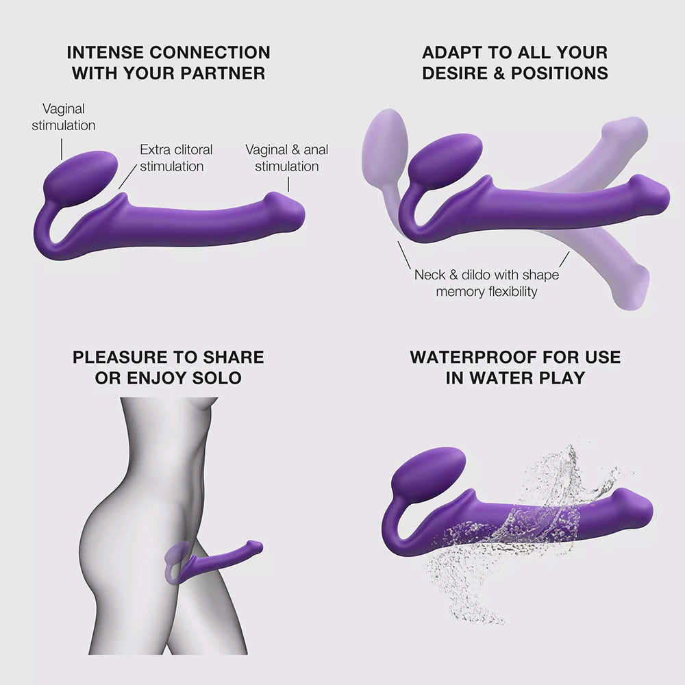 Strap-On-Me Semi-Realistic Bendable Strapless Strap-On - Small