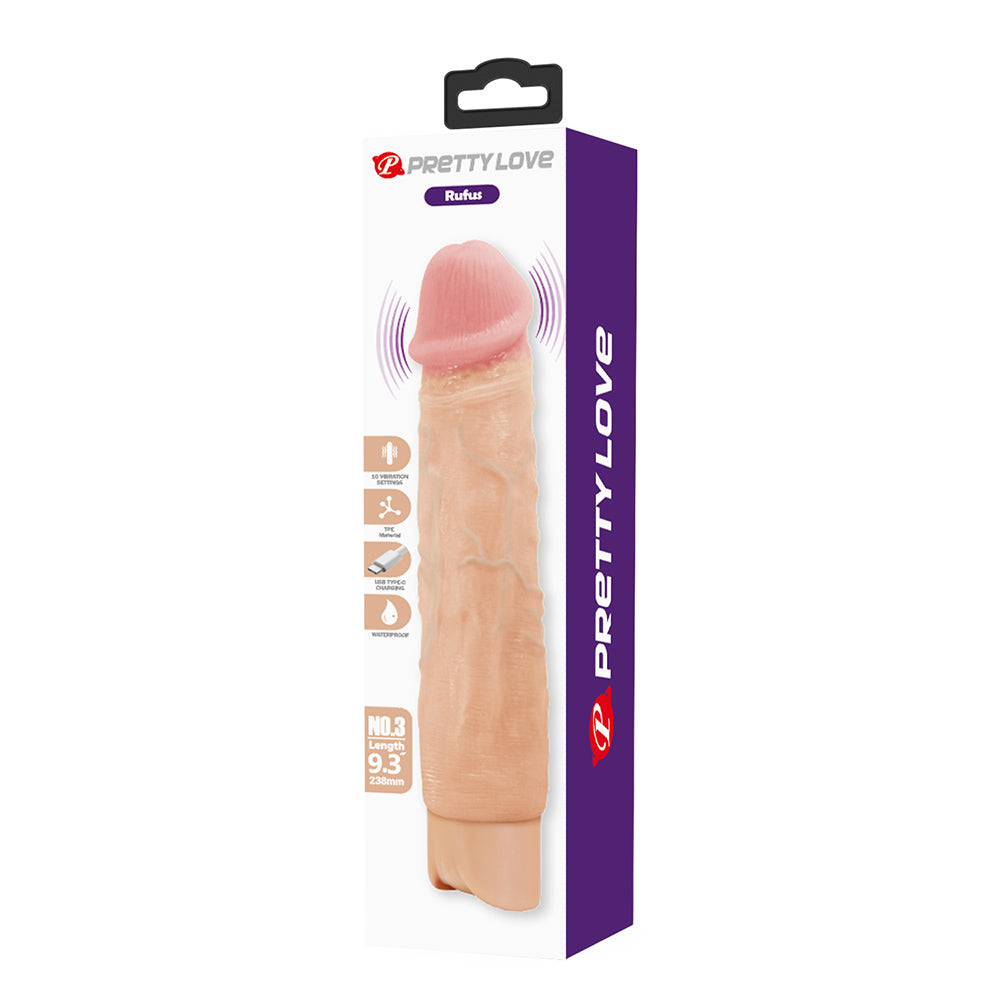Pretty Love Rufus 9.3 Inch Vibrating Dildo