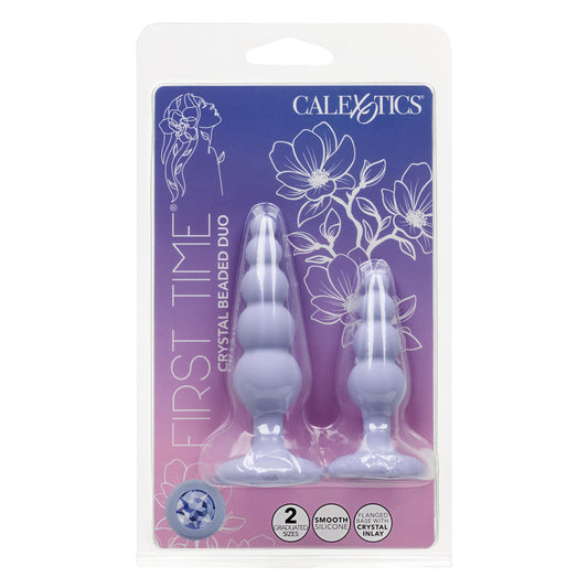 CalExotics First Time® Crystal Beaded Duo Anal Plugs