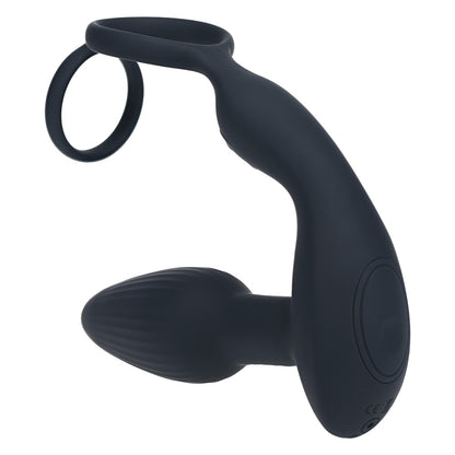 Shots LEVELZ Dual Vibrating & Rotating Beads Prostate Stimulator with Cock & Ball Rings