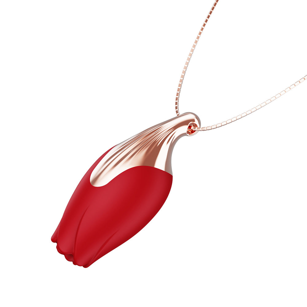 The Pleasure Company Patina Vibrating Rose Necklace