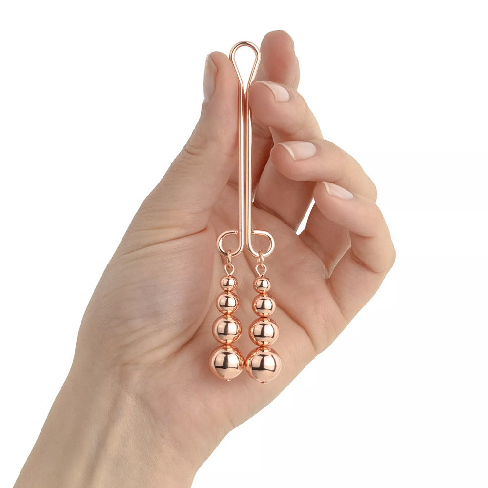 Rosy Gold Weighted Clitoris Clamp