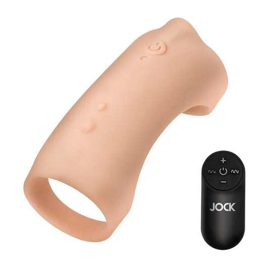 Jock Remote Controlled Vibrating Silicone Penis Sleeve