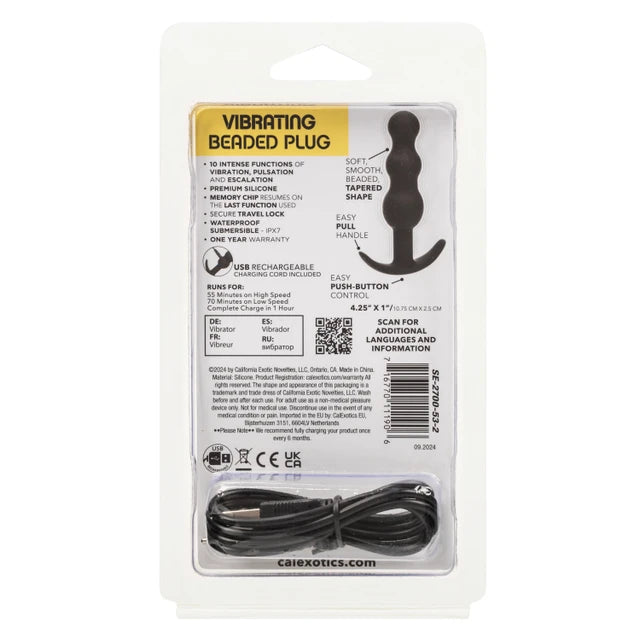 CalExotics Boundless Vibrating Beaded Plug