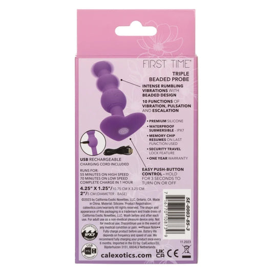 CalExotics First Time Triple Beaded Rechargeable Anal Probe