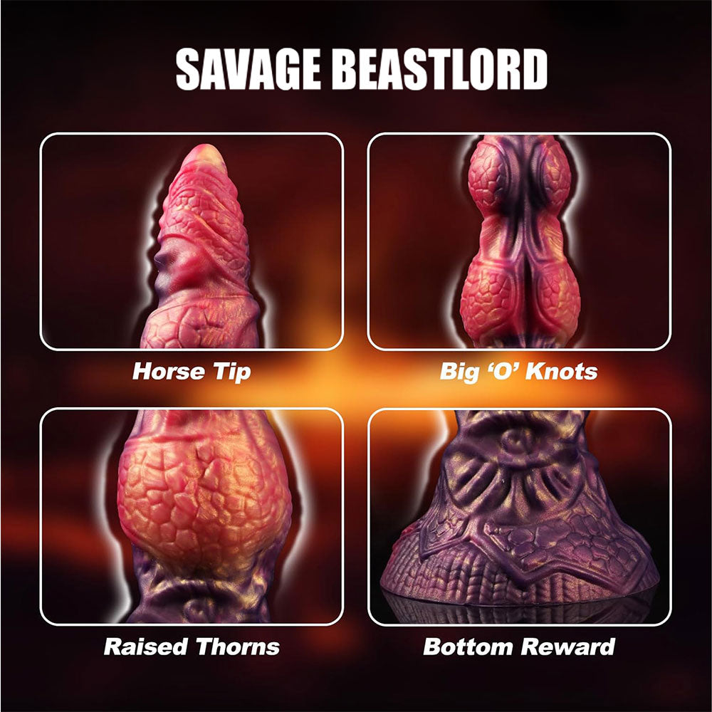 Power Monsters Savage Beastload Rippled Dildo