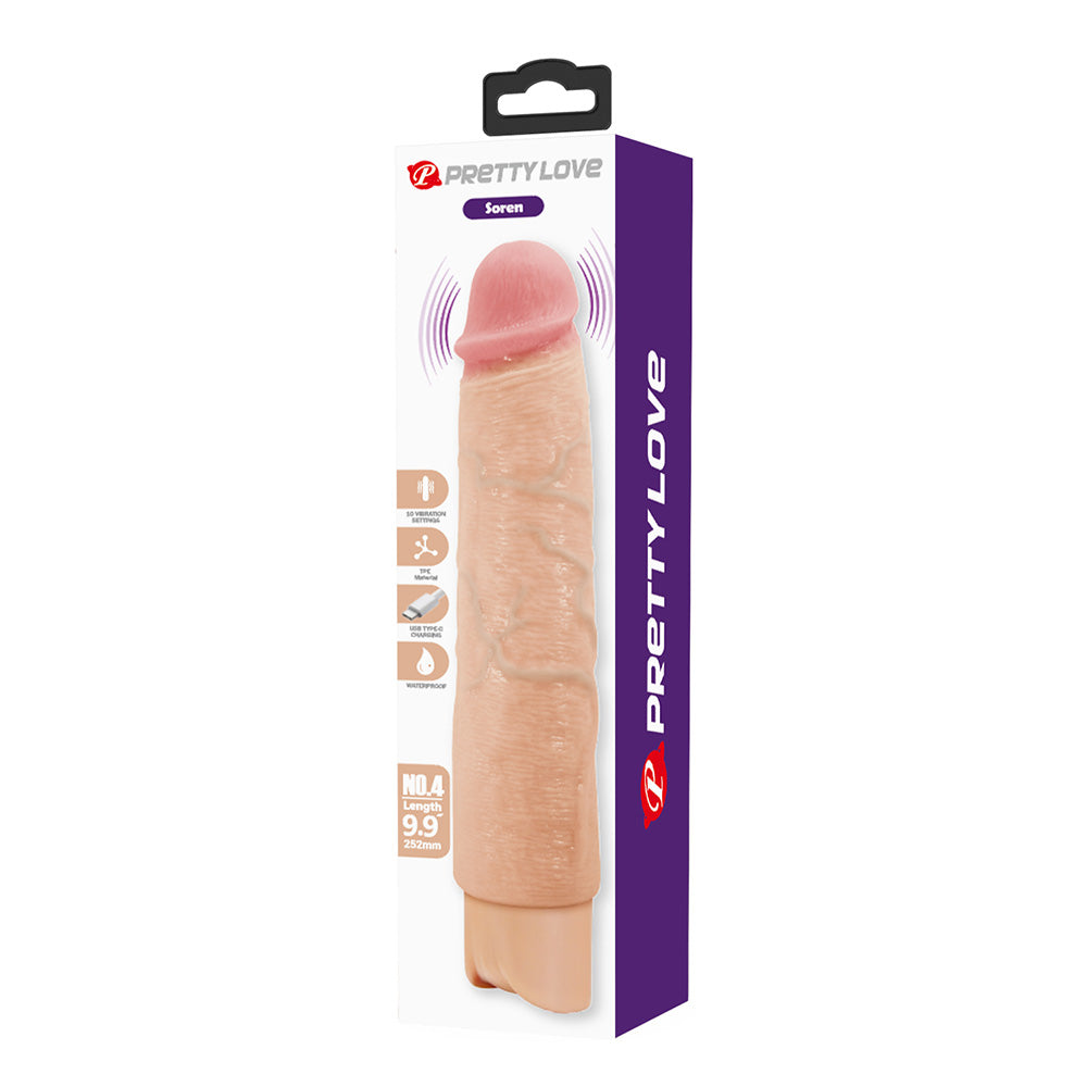 Pretty Love Soren 9.9 Inch Vibrating Dildo