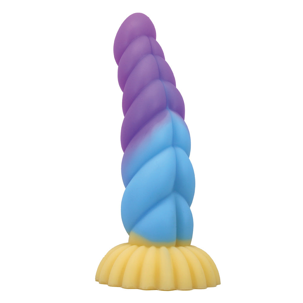 Power Monsters Unicorn Rippled Dildo