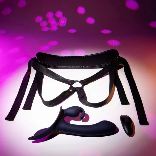Evolved Giving Vibes Rechargeable Rabbit Vibrator Strap-on Set