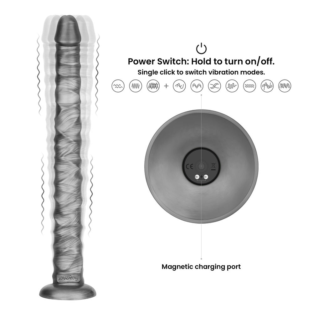 Lovetoy 16 Inch King Sized Vibrax Slider Vibrating Dildo