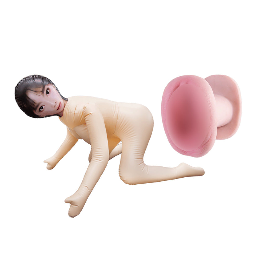 My Fair Lady PVC Inflatable Sex Doll With Silicone Masturbator